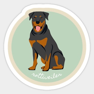 Rottweiler Rottie Dog Breed Cursive Graphic Sticker